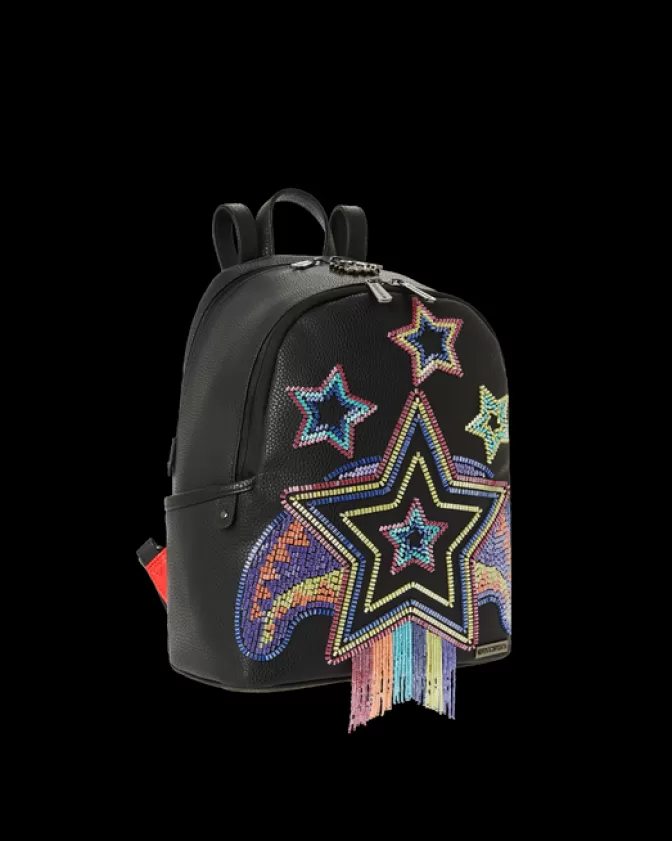 Zaino Sprayground Tribù Selvaggia - Design Esclusivo Stella del Racing A.I.7 con Motivo Desertico | Edizione Limitata Sandflower | Tracolla con Perline e Stile Audace