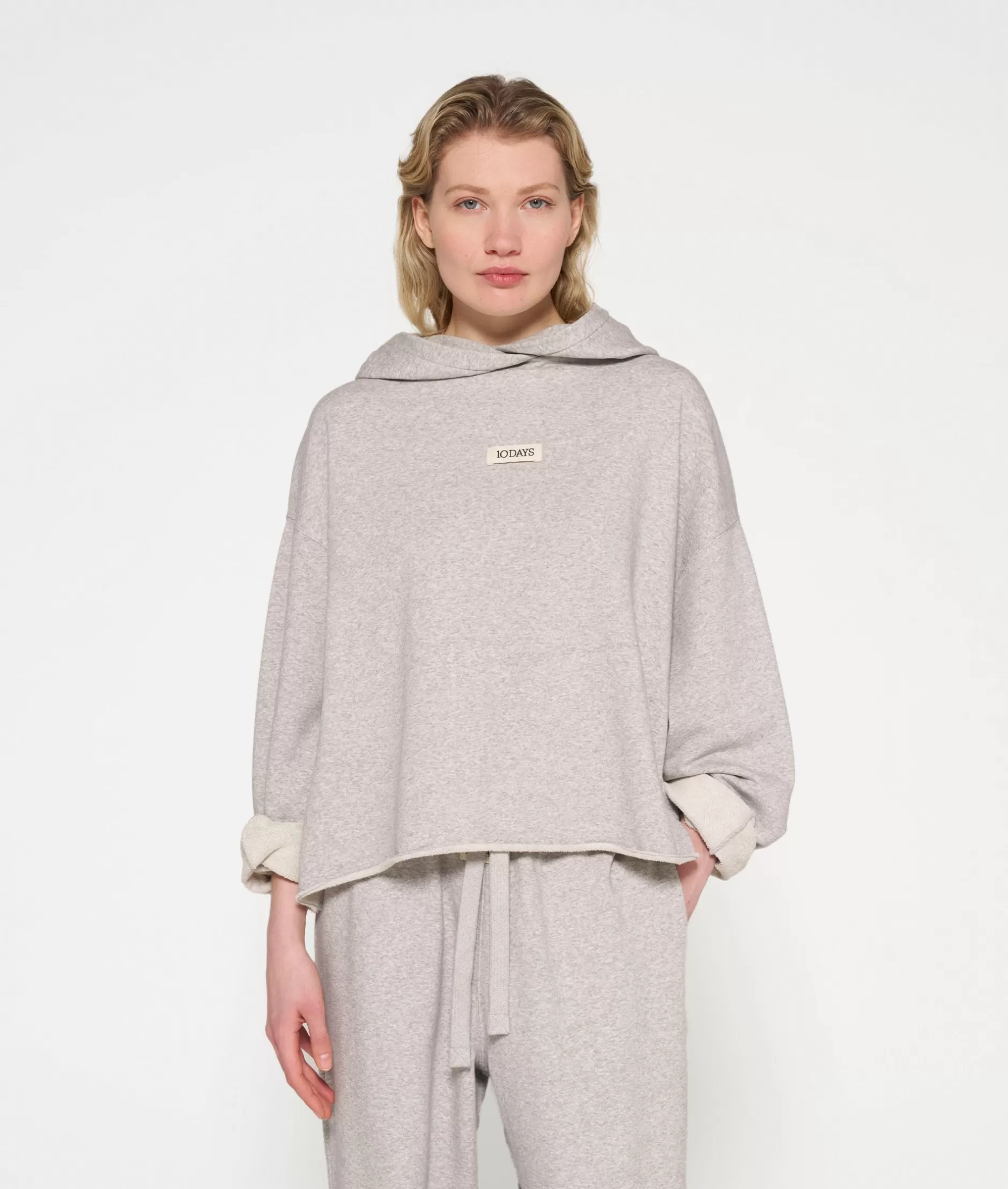Felpa con Cappuccio Donna 10DAYS - Stile Casual e Grafica Unica