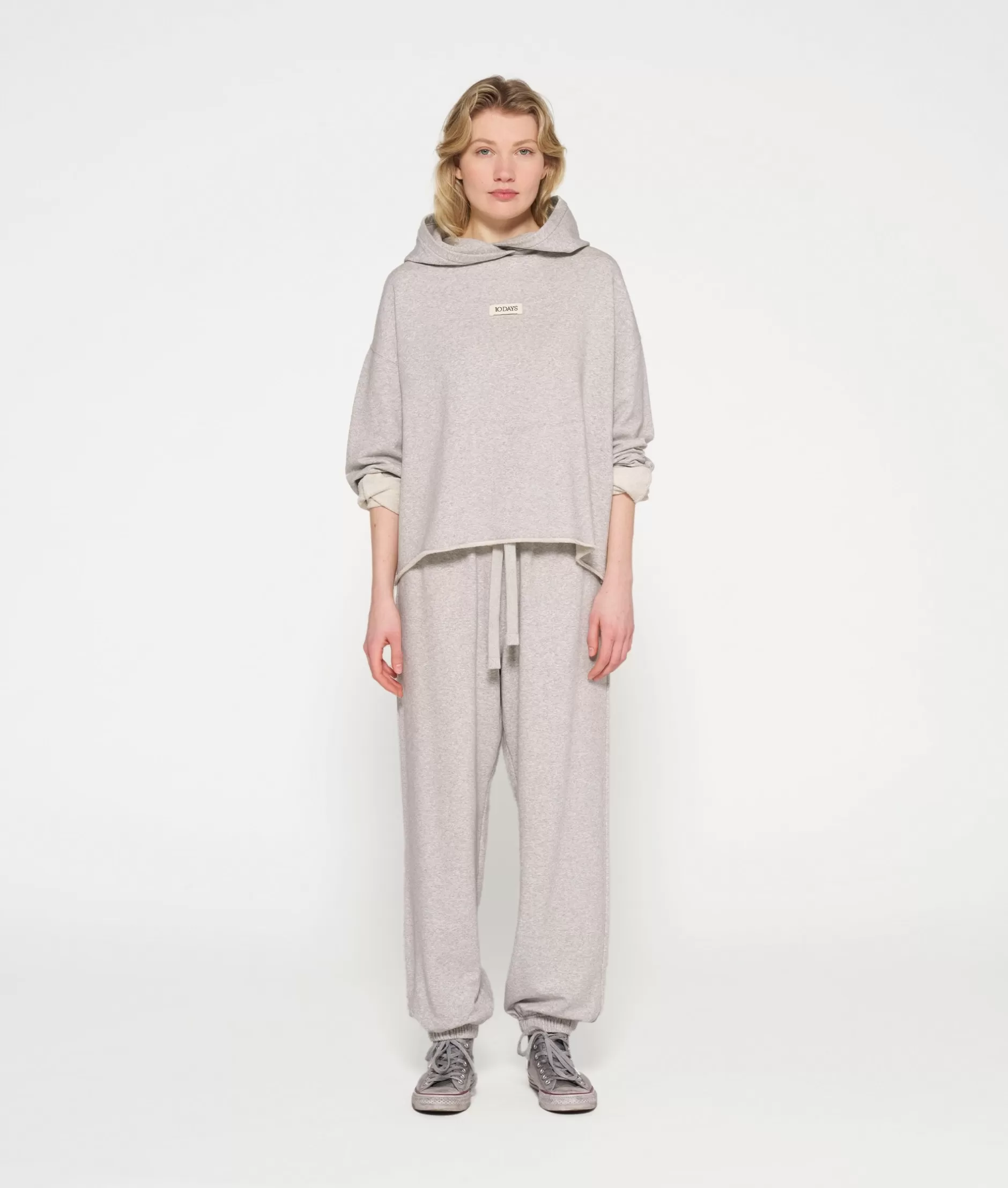 Felpa con Cappuccio Donna 10DAYS - Stile Casual e Grafica Unica
