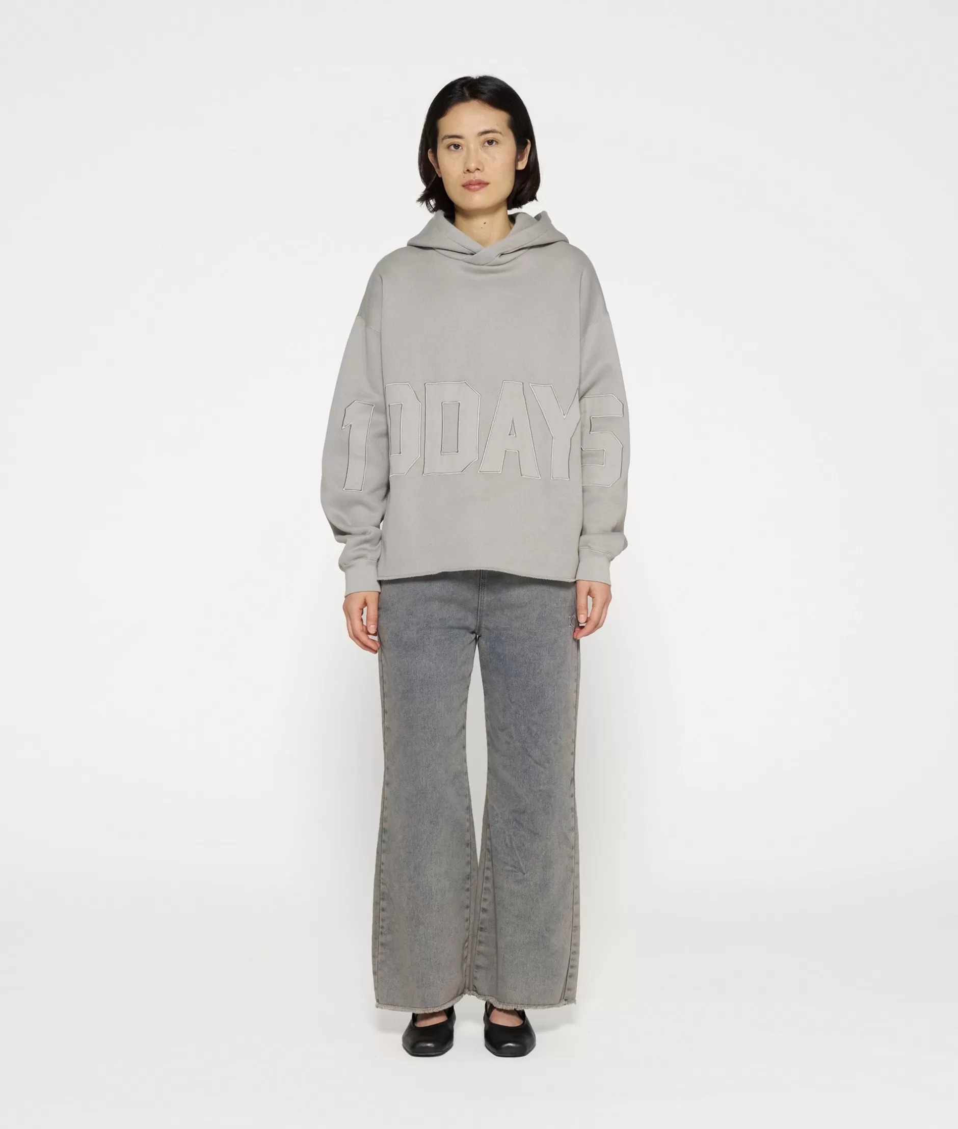 Felpa con Cappuccio Donna 10DAYS - Stilista con Ricamo Logo e Toppa Decorativa Urban
