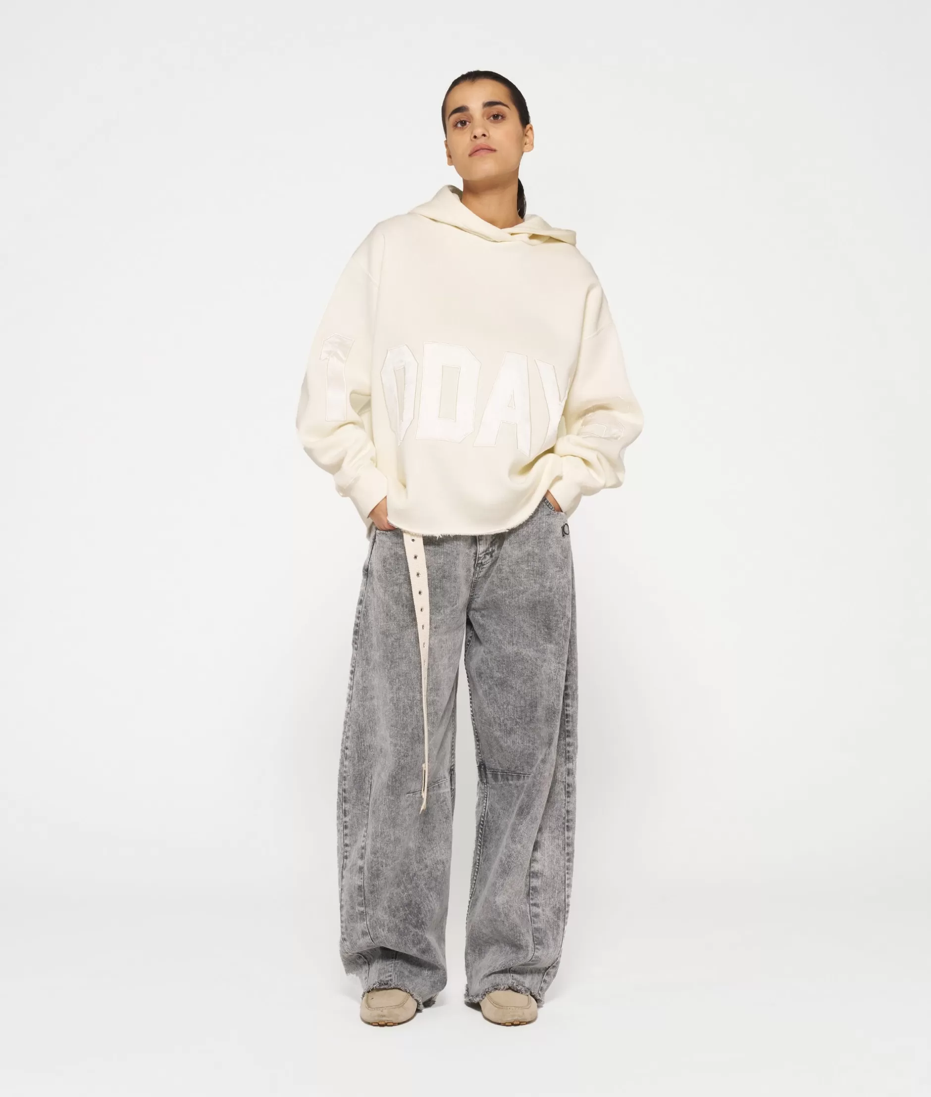 Felpa Donna 10DAYS - Cappuccio con Logo Stampa Unica, Confortevole e Stile Urban