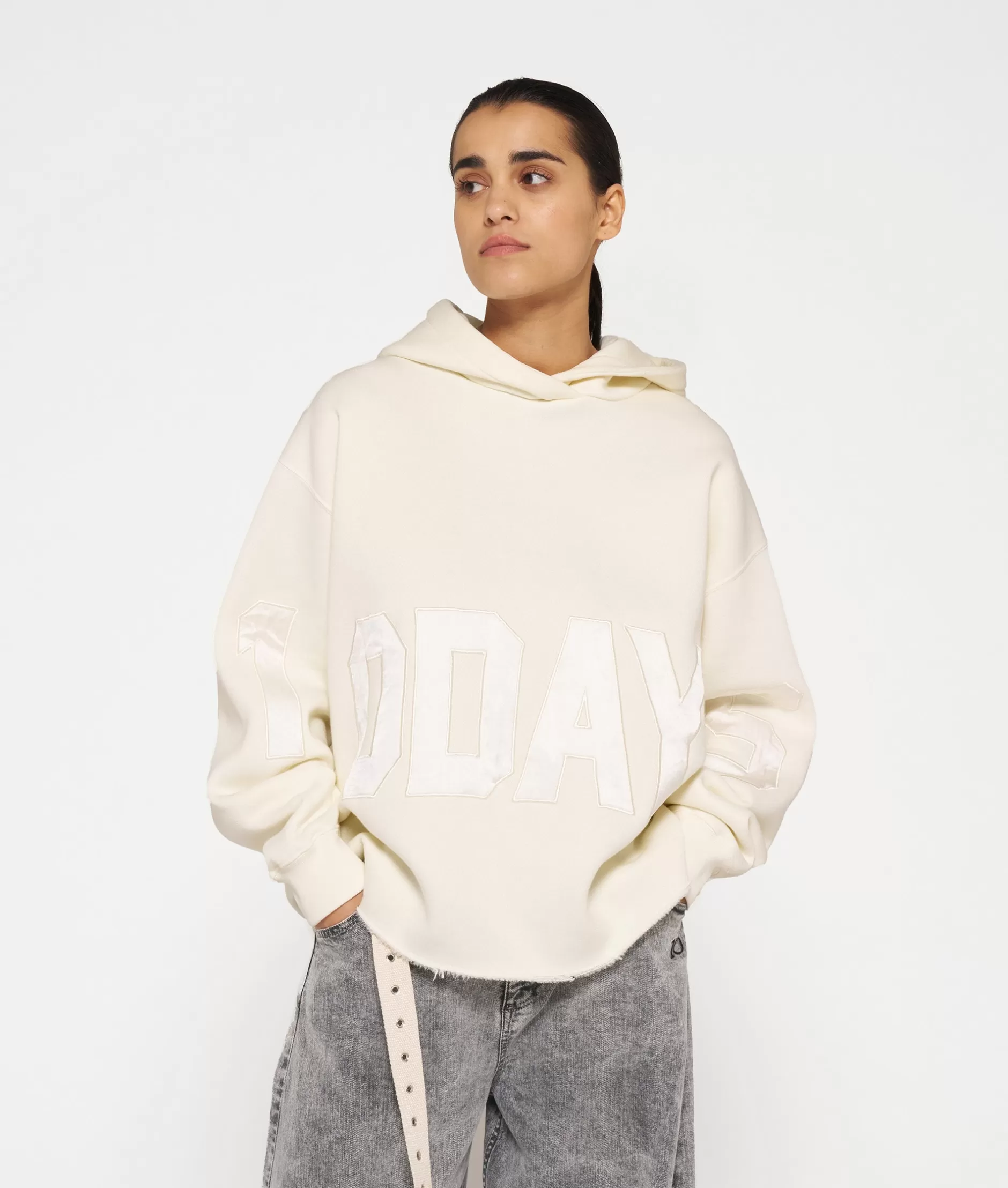 Felpa Donna 10DAYS - Cappuccio con Logo Stampa Unica, Confortevole e Stile Urban
