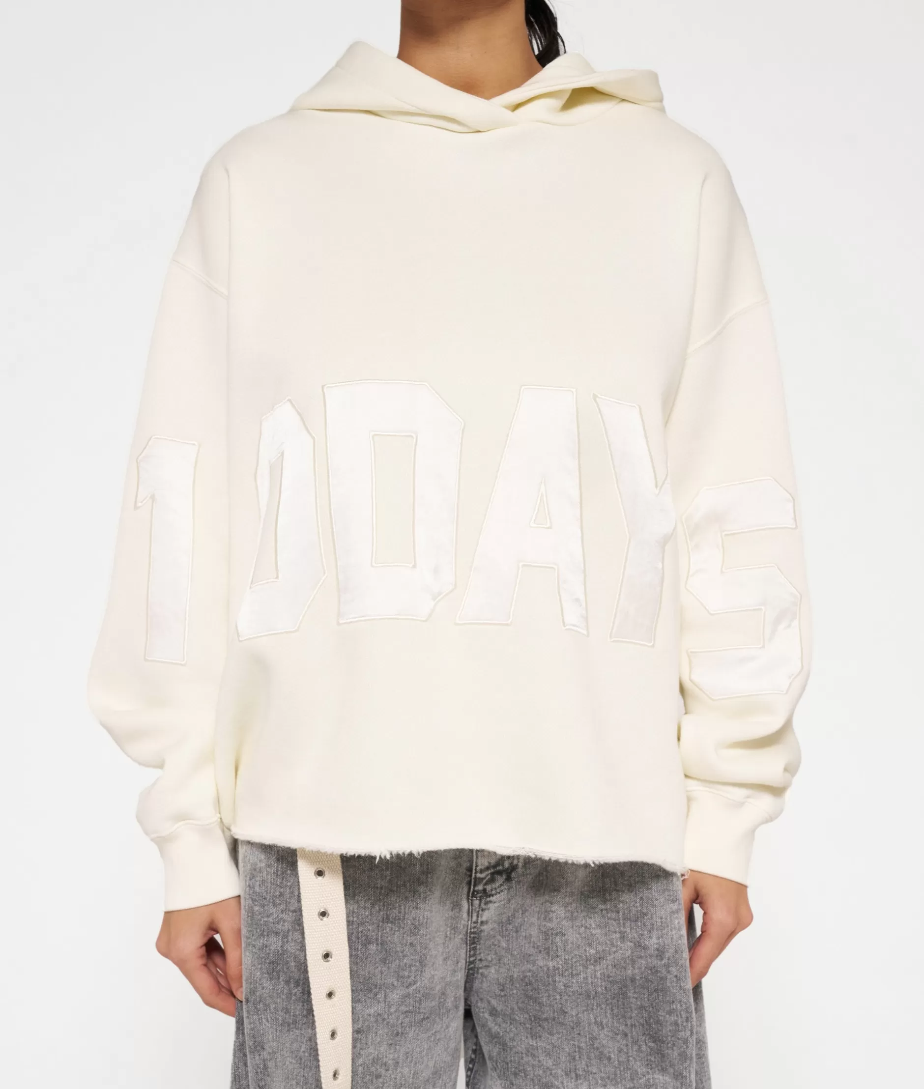 Felpa Donna 10DAYS - Cappuccio con Logo Stampa Unica, Confortevole e Stile Urban