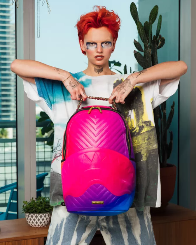 Zaino Sprayground DLXV - Design Onda Radiosa con Motivo Esplosione Solare, Stile Urbano Unisex