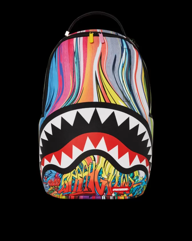 Zaino Sprayground Fusione Grafica Originale - Stile Unisex Impermeabile con Design Sciogli-Mente