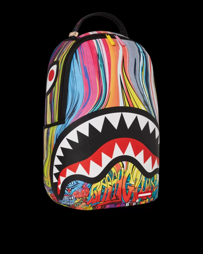 Zaino Sprayground Fusione Grafica Originale - Stile Unisex Impermeabile con Design Sciogli-Mente