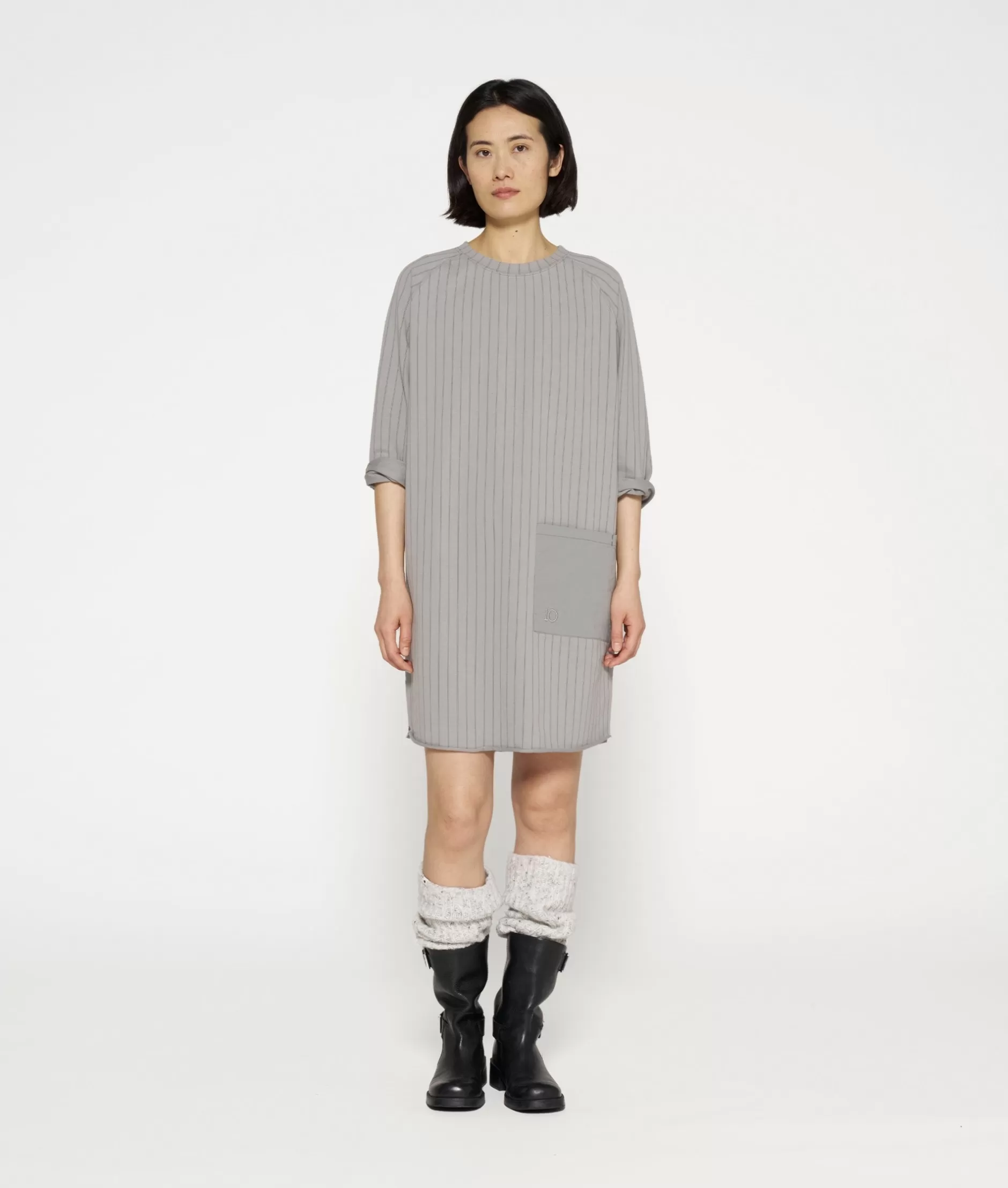 Abito Felpa Donna Collezione 10DAYS - Righe Sottili Casual Chic, Confortevole per Look Giornaliero e Serale