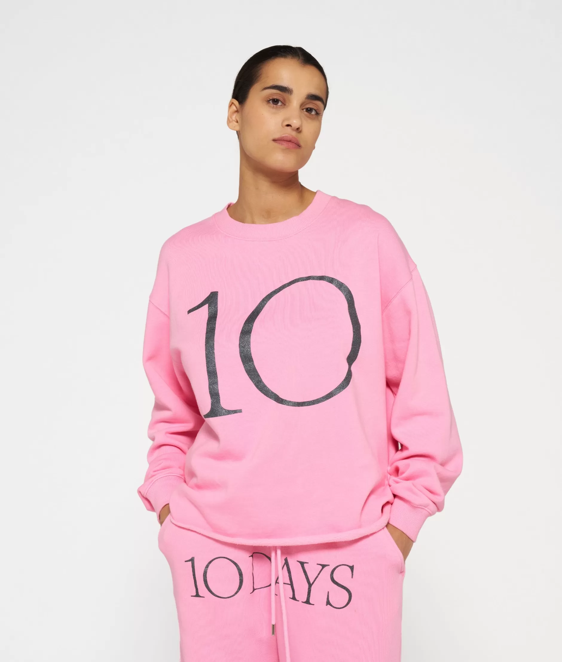 10Days Felpa Donna con Logo Ricamato - Stile Casual e Confortevole per Tutto il Giorno