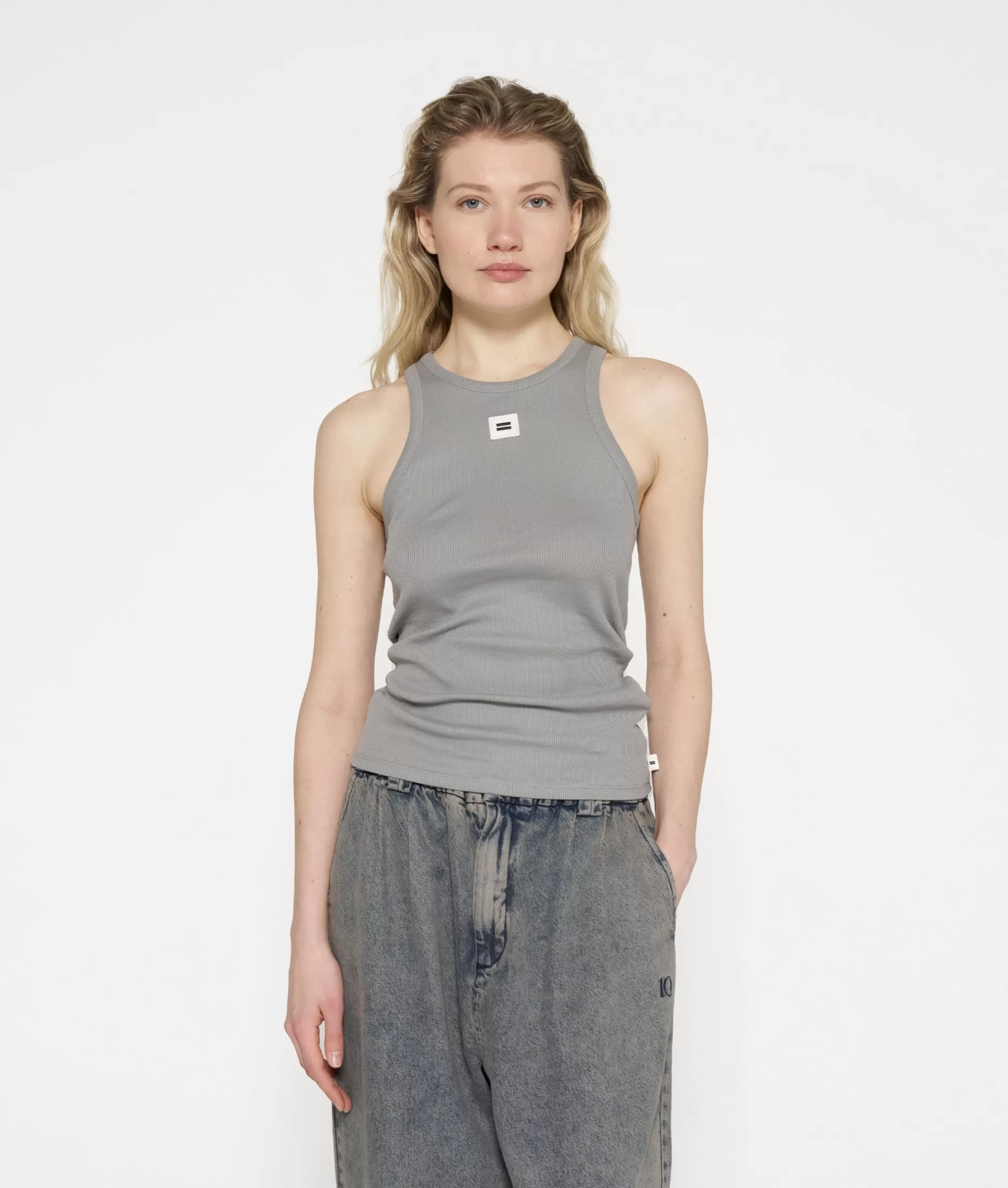Donna 10-DAYS Top Essential - Canottiera in Punto Ruvido con Design Essenziale