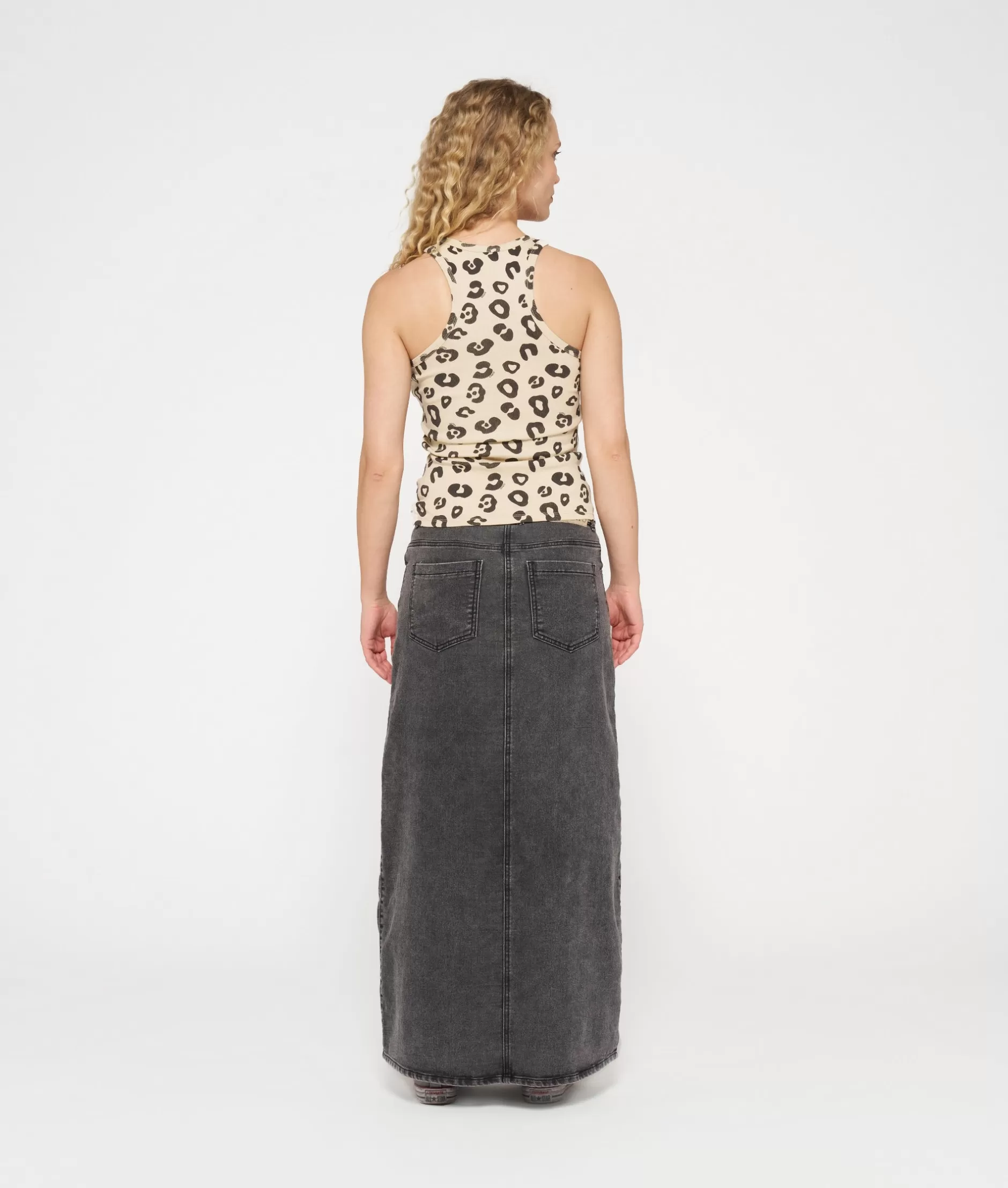 Maglietta canottiera leopardata con costine - Top donna 10-Days per un'estate alla moda 2024