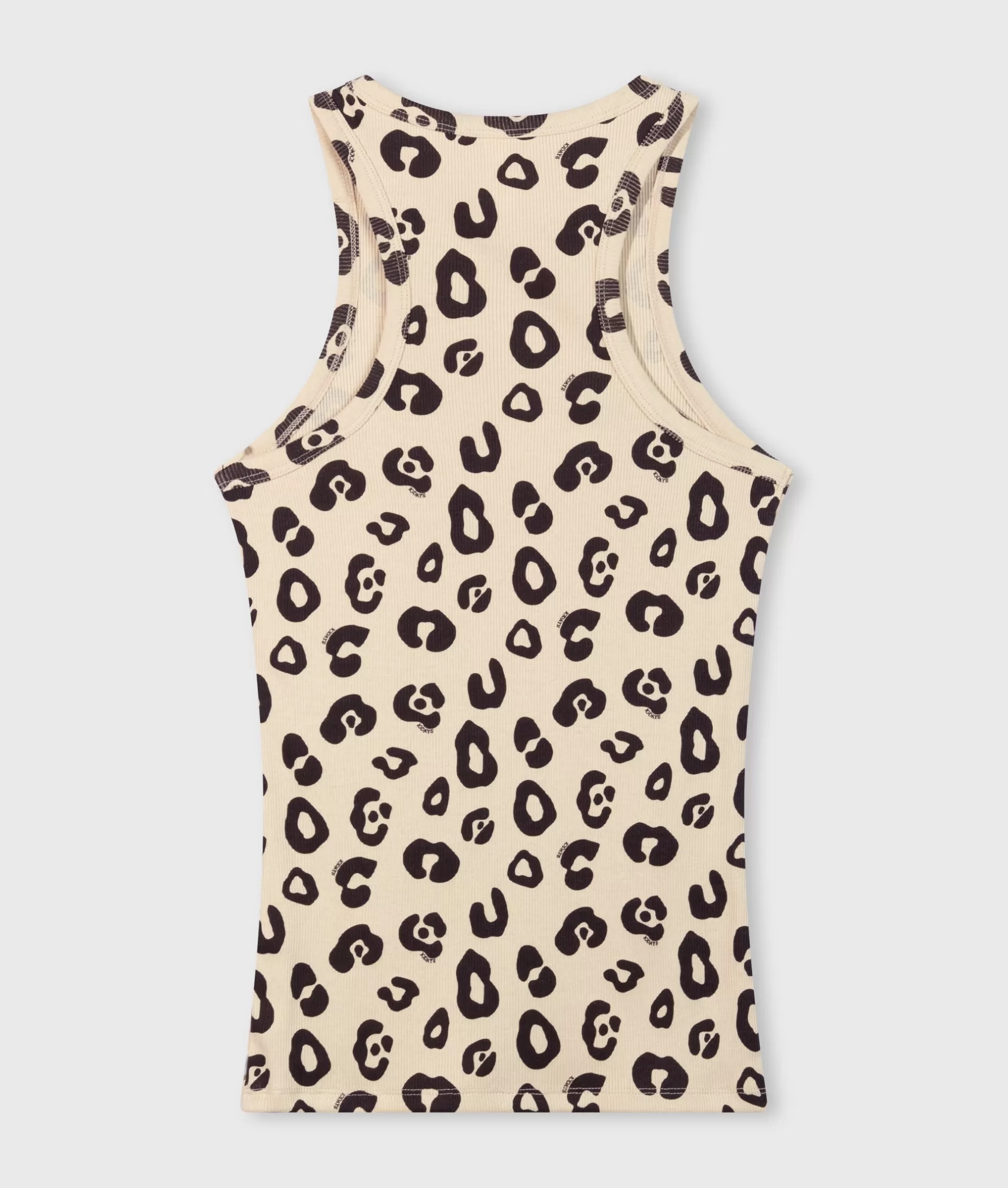 Maglietta canottiera leopardata con costine - Top donna 10-Days per un'estate alla moda 2024