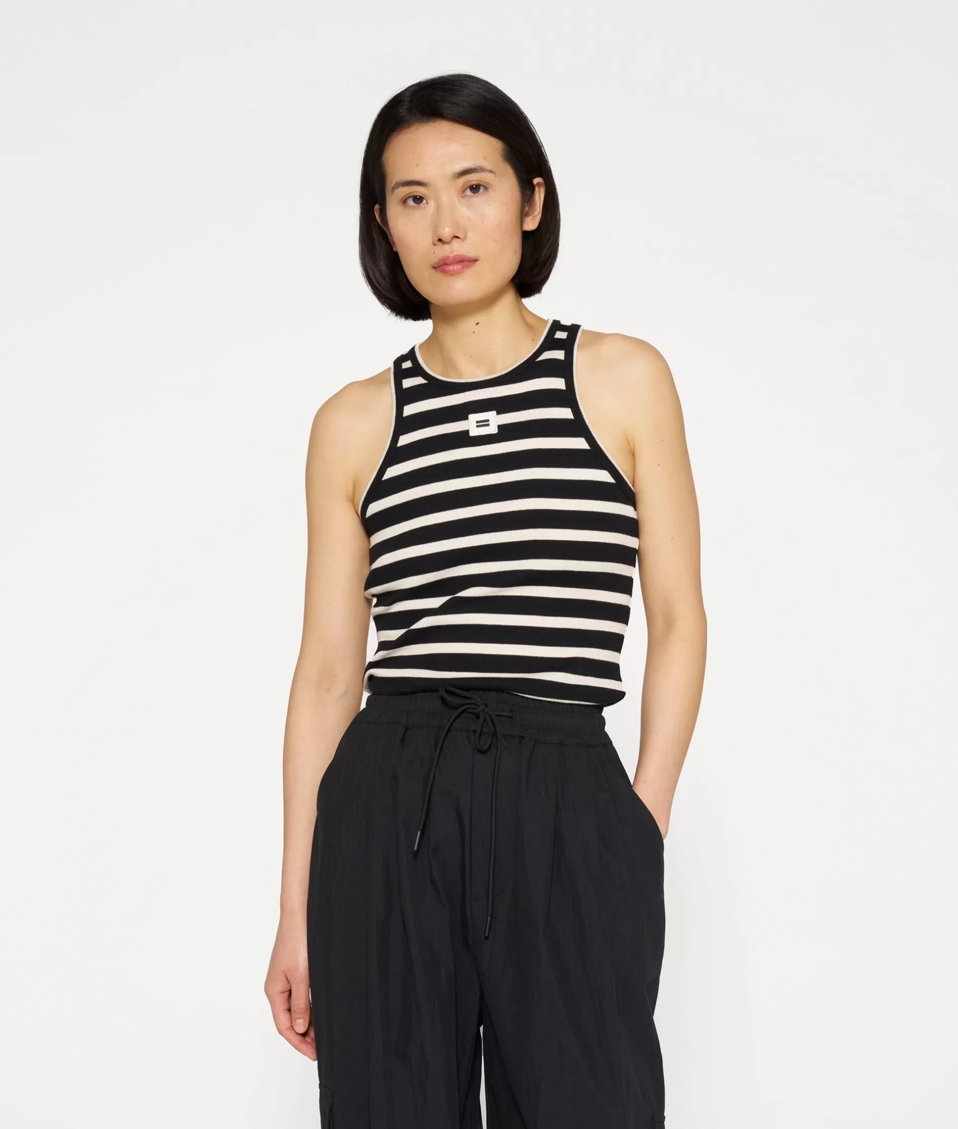 Canottiera Donna 10 Days - Righe A Coste Elegante per Look Casual e Confortevole