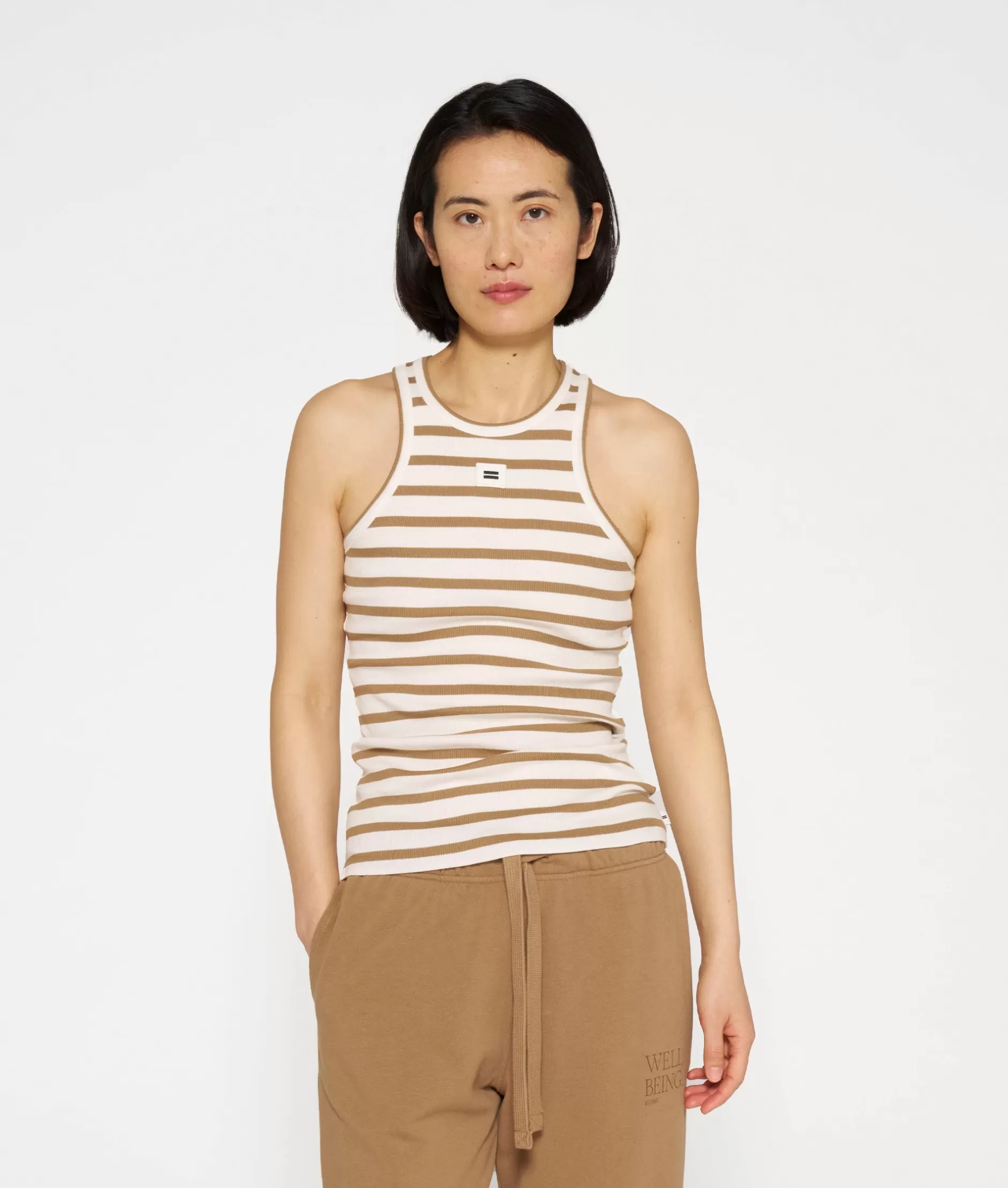 Maglietta Donna 10 Days - Canottiera Righe in Punto Riga, Stile Casual Comodo per Tutto il Giorno