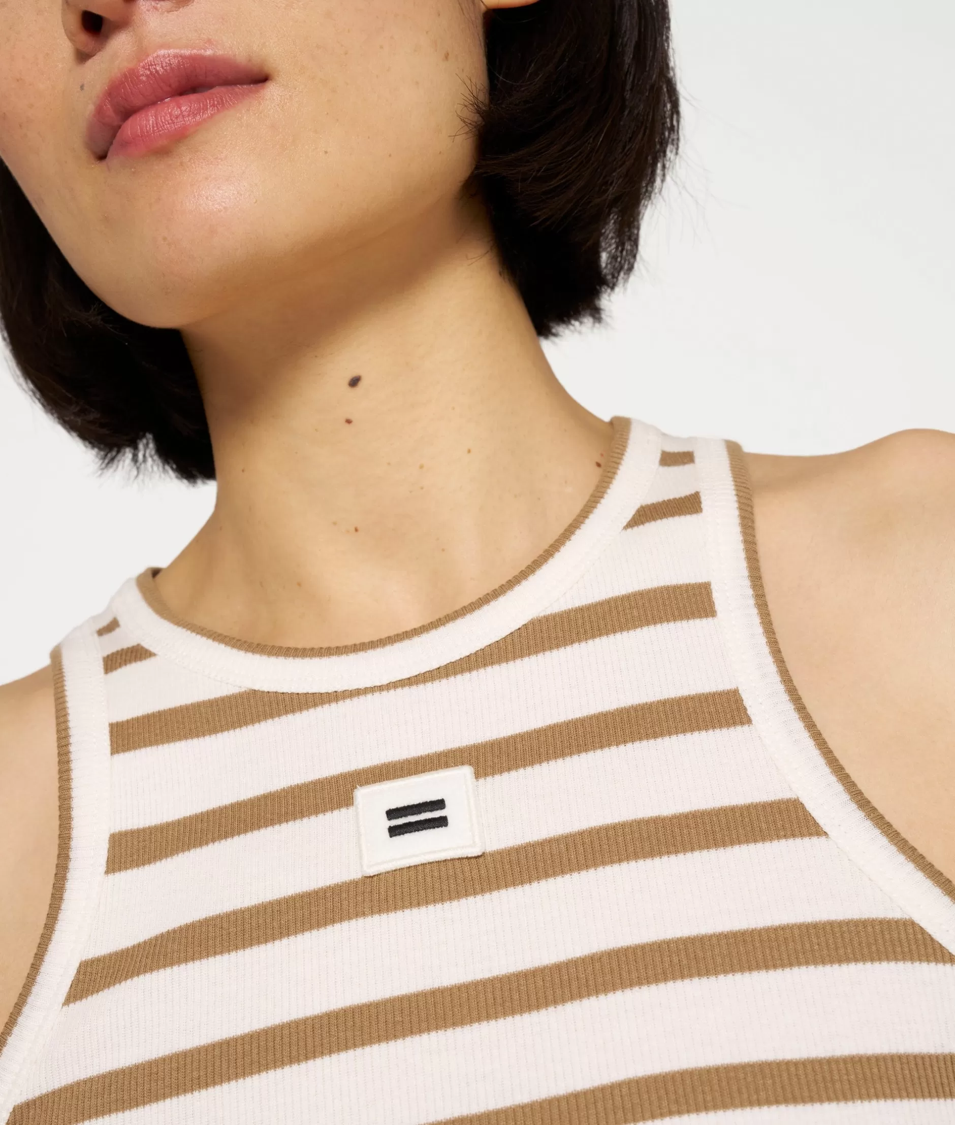 Maglietta Donna 10 Days - Canottiera Righe in Punto Riga, Stile Casual Comodo per Tutto il Giorno