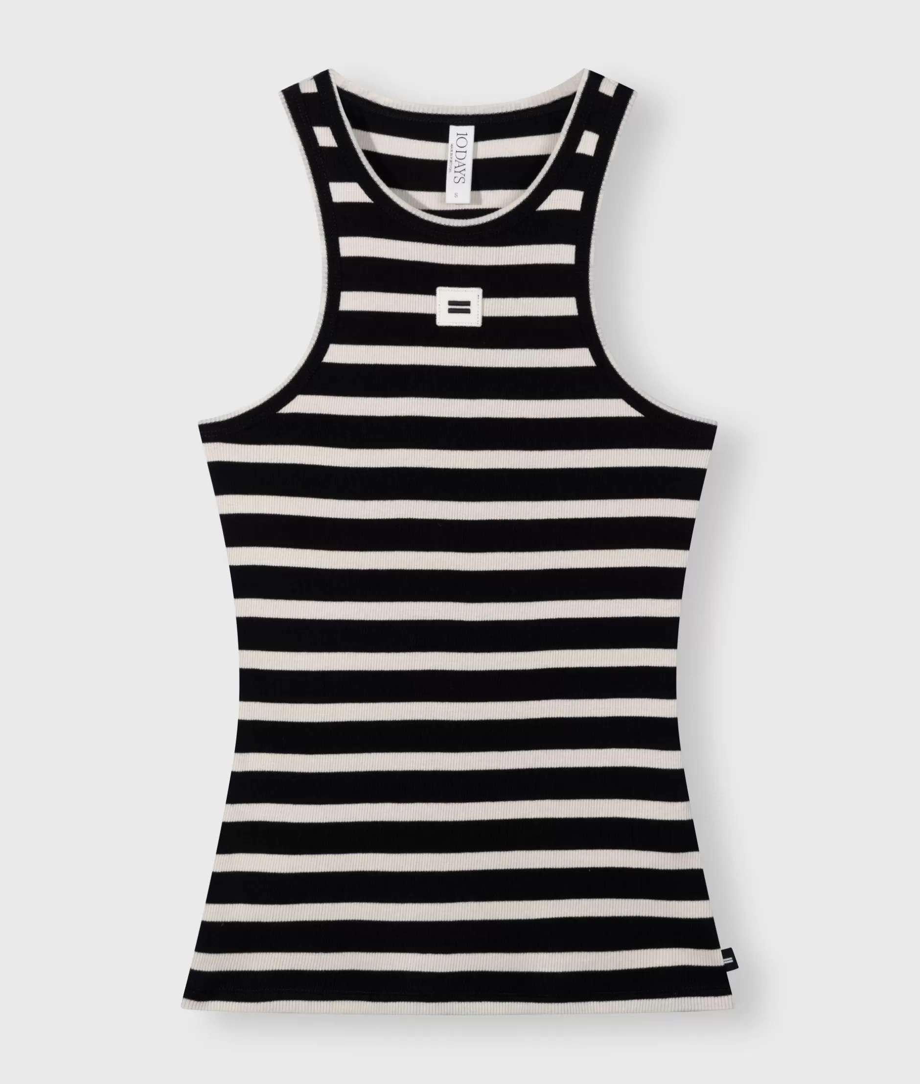 Canottiera Donna 10 Days - Righe A Coste Elegante per Look Casual e Confortevole