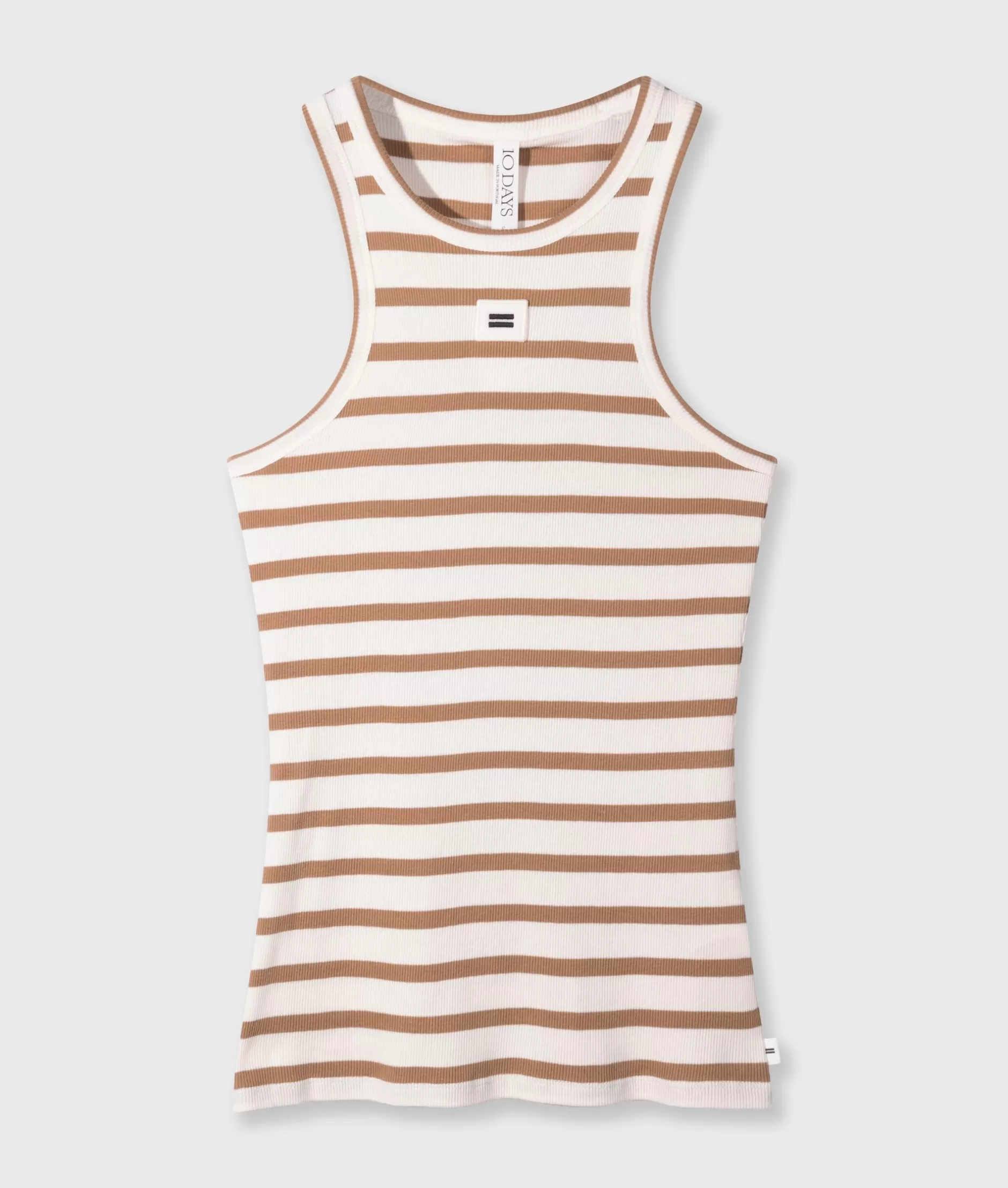 Maglietta Donna 10 Days - Canottiera Righe in Punto Riga, Stile Casual Comodo per Tutto il Giorno
