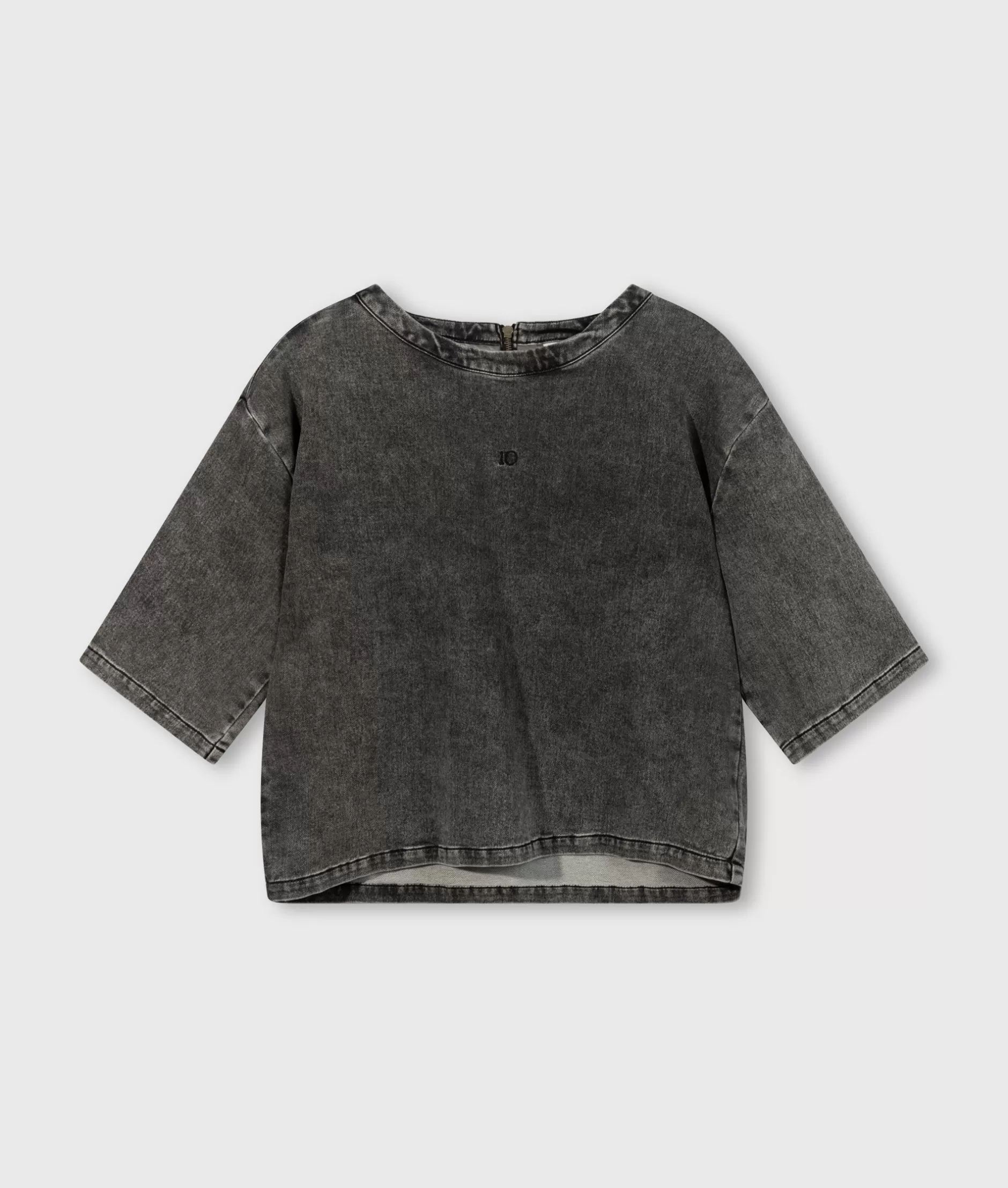 Donna 10DAYS - T-Shirt Casual con Taglio Jogger in Denim Lavato
