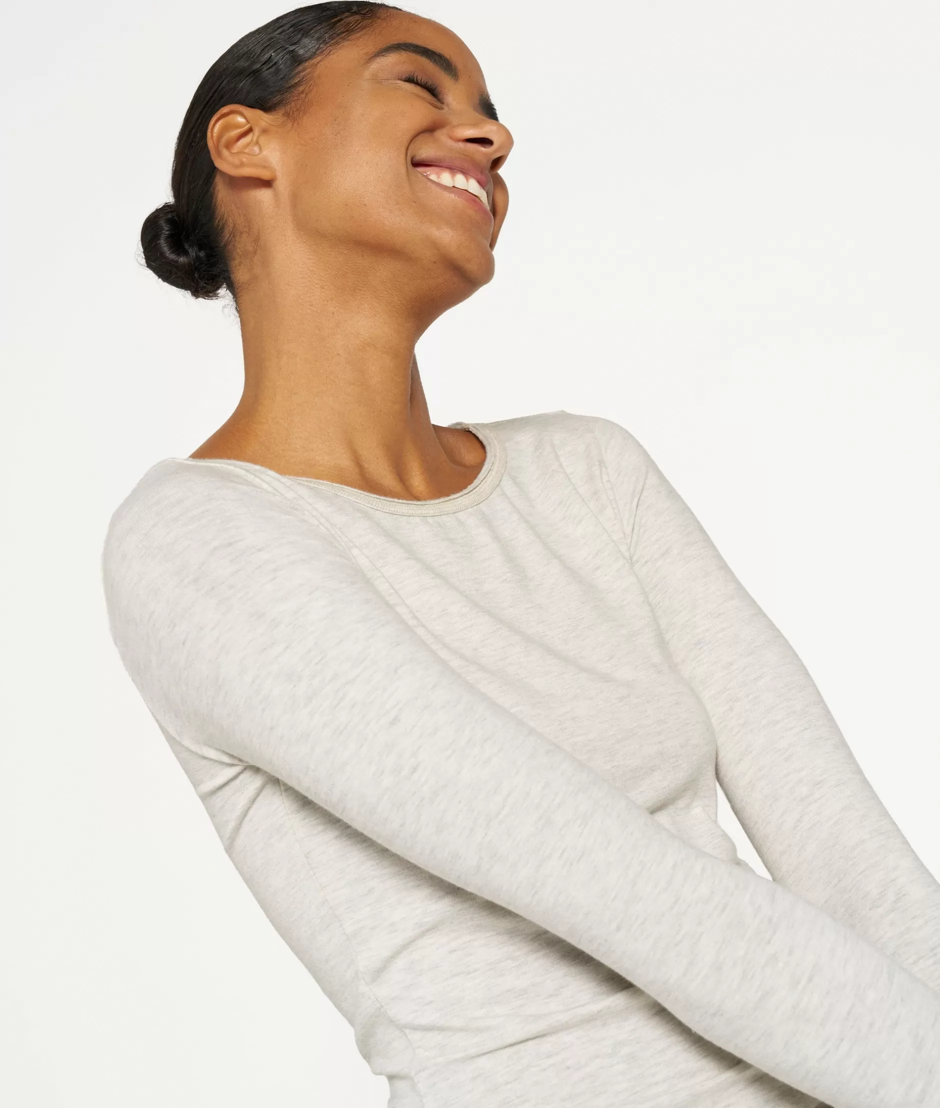Maglietta con Scollo a Barchetta in Puro Cotone - T-Shirt Elegante a Manica Lunga per Donna, 10 Giorni di Comfort - Abbigliamento Casual con Taglio Oversize