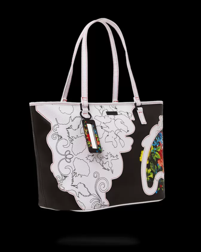 Sprayground - Shopping Bag in Tema Floreale con Dettagli Artistici | Borse Donna Stile Unico