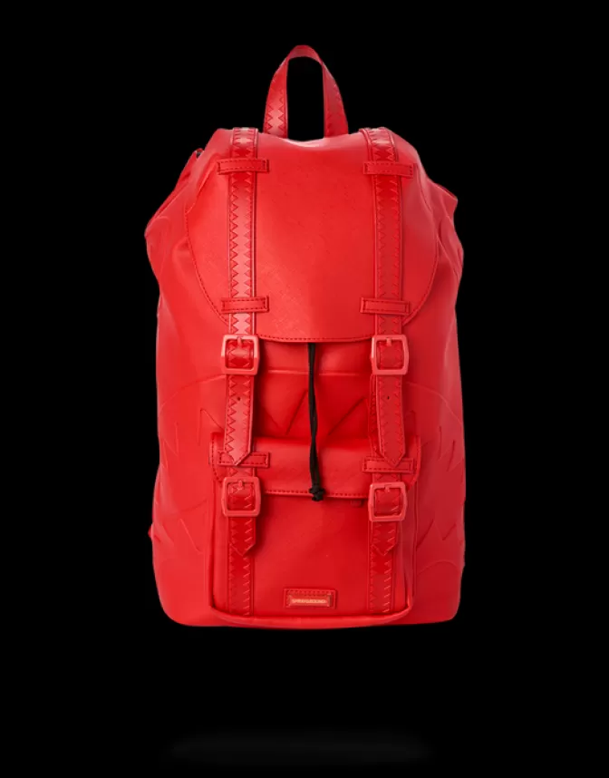 Sprayground Collezione Premium: Zaino da Viaggio Colline Design Esclusivo - Rosso Fuoco