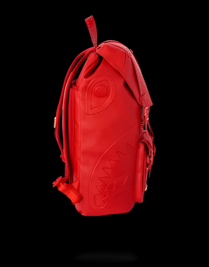 Sprayground Collezione Premium: Zaino da Viaggio Colline Design Esclusivo - Rosso Fuoco