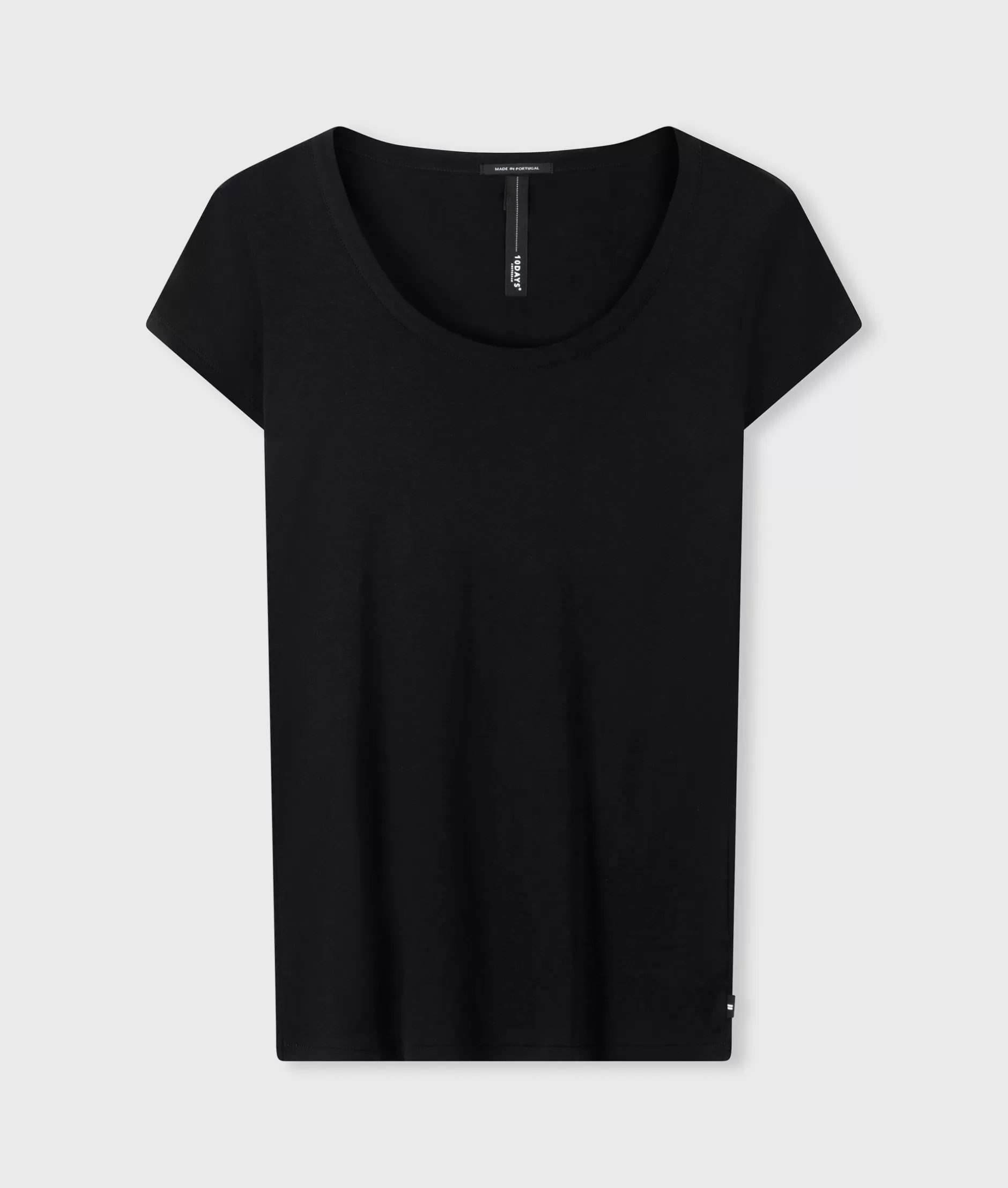 Maglietta Essenziale Slim Fit Donna - Design Moderno 10DAYS Collection, Taglio Aderente Confortevole in Cotone Premium