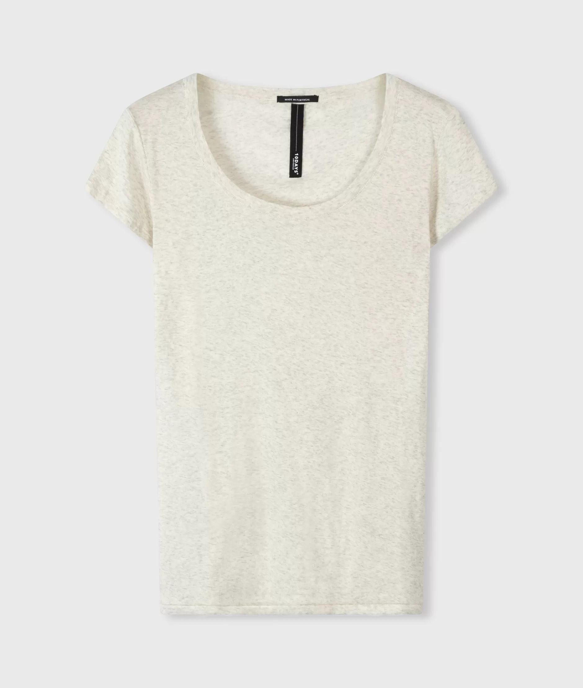 Maglia Donna 10DAYS - T-Shirt Slim Fit Modellante in Cotone per Stile Casual