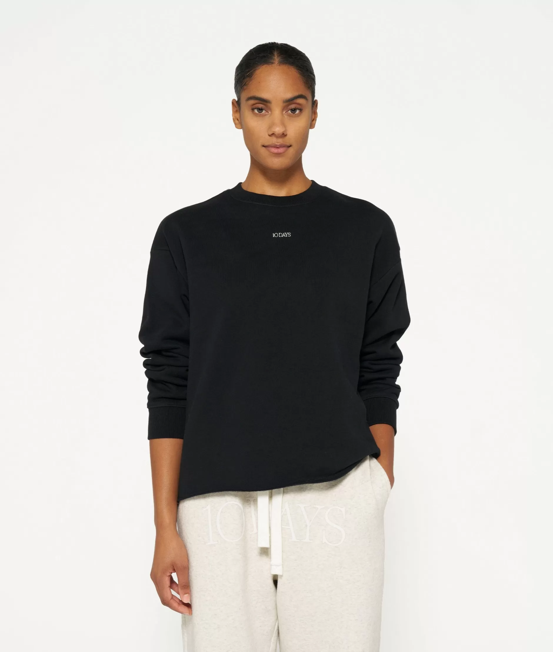 Felpa Donna 10DAYS con Logo Ricamato - Stile Casual e Confortevole per Tutto il Giorno