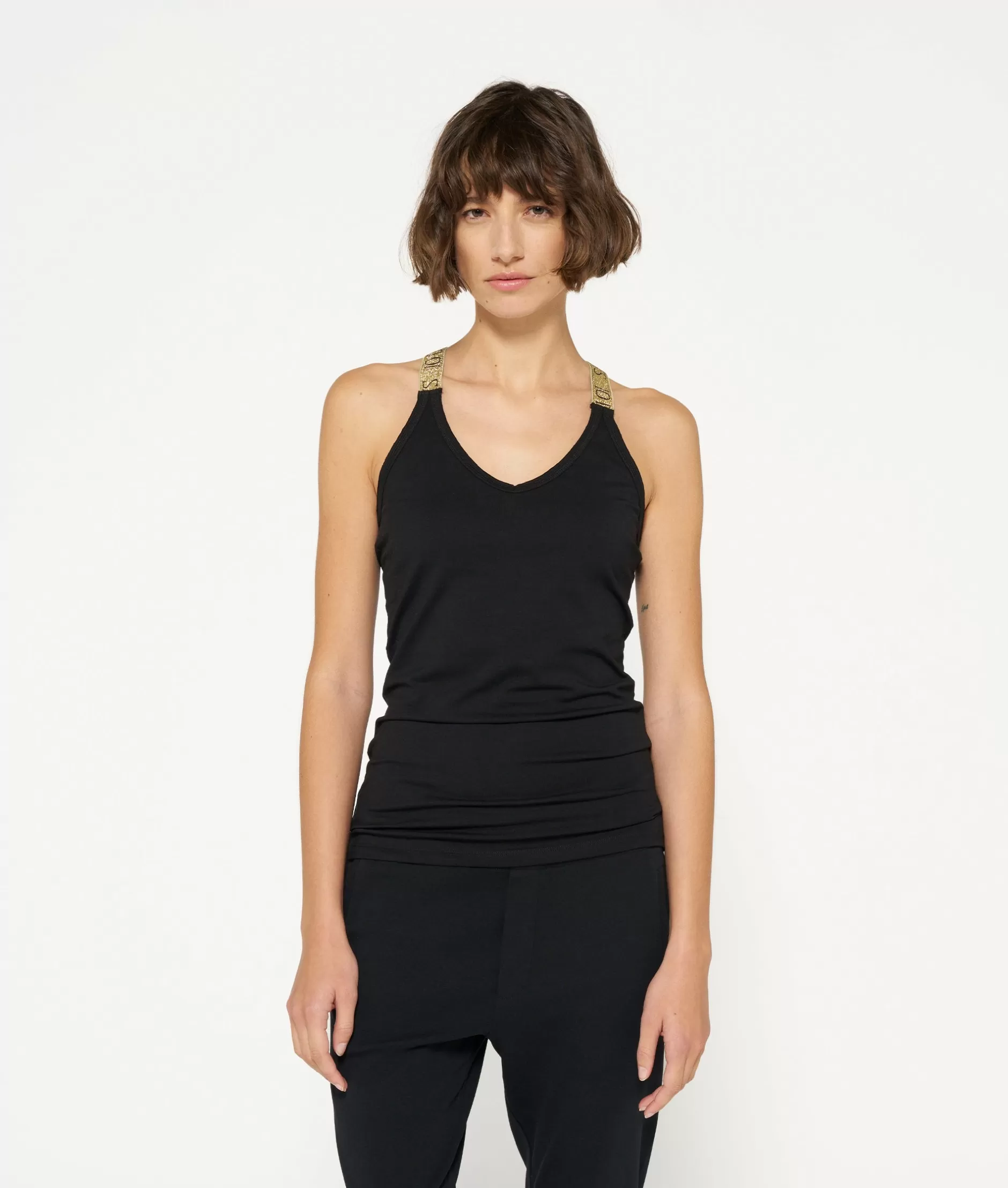 Donna Top Avvolgente 10-Giorni con Riflessi Lurex - Stilizzato per Look Brillanti