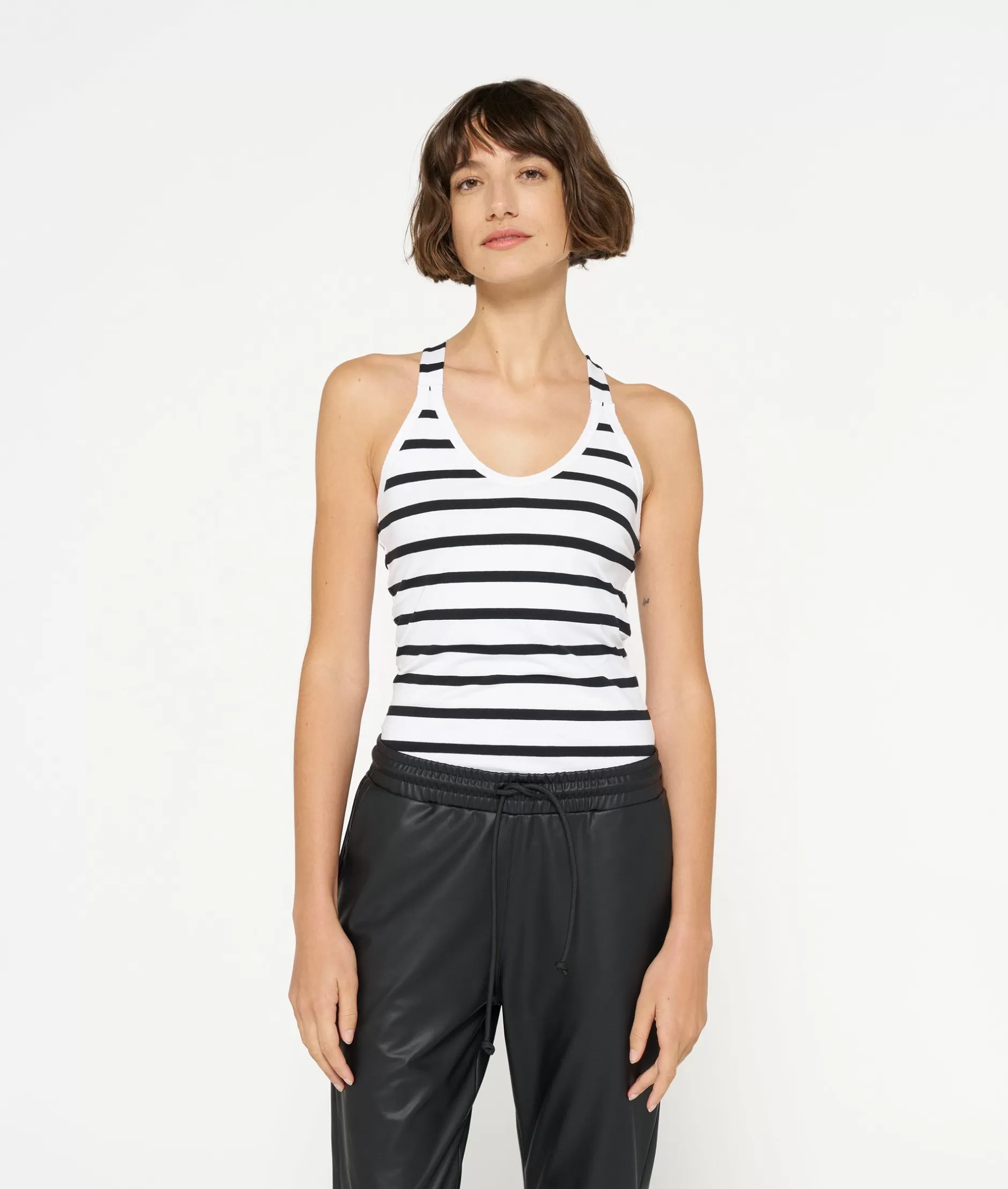 10DAYS Donna - Camicia Wrap con Strisce Eleganti per Look Casual e Chic