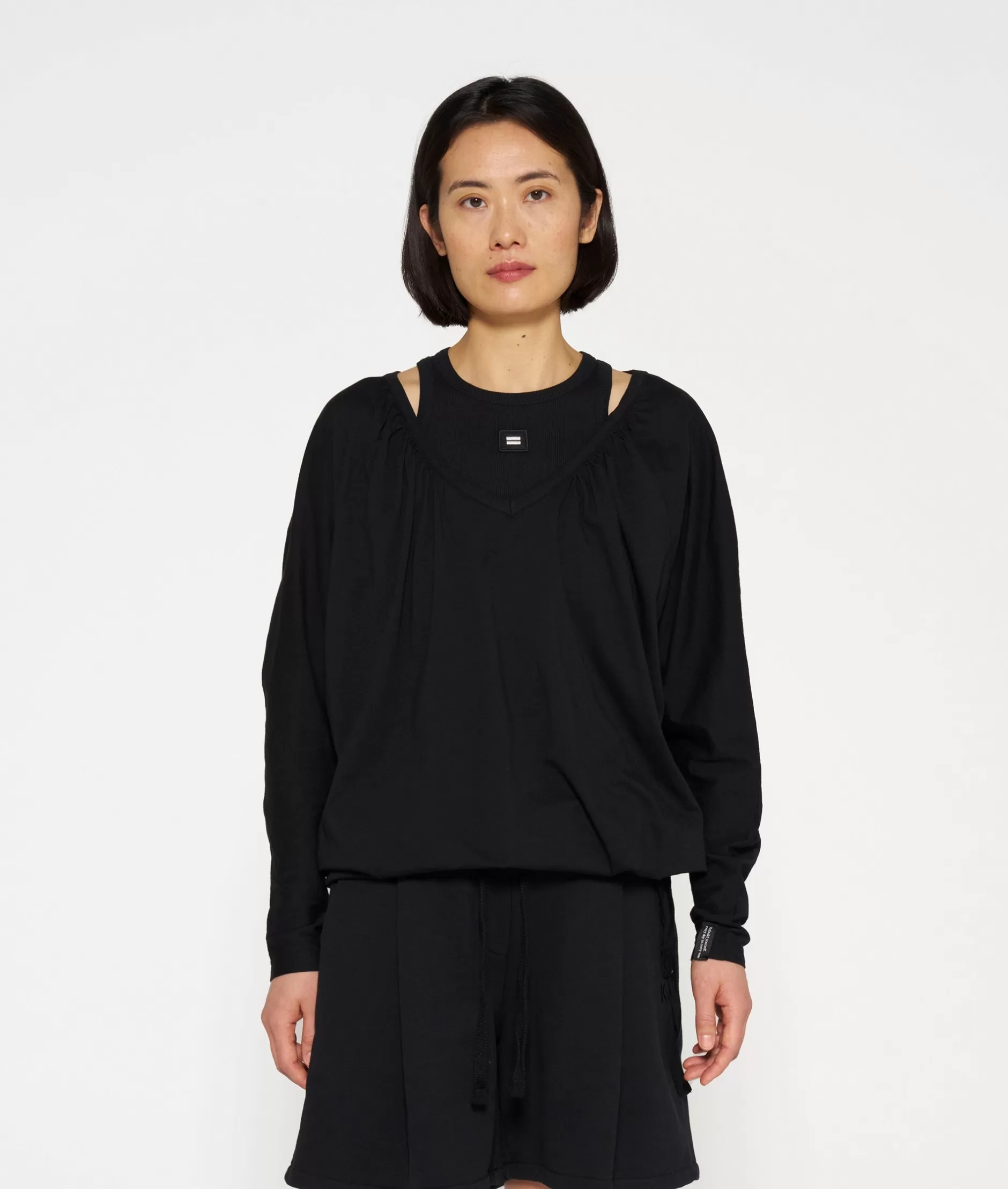 Maglie Donna 10Days con Dettaglio Nodo - T-Shirt a Maniche Lunghe Stile Casual