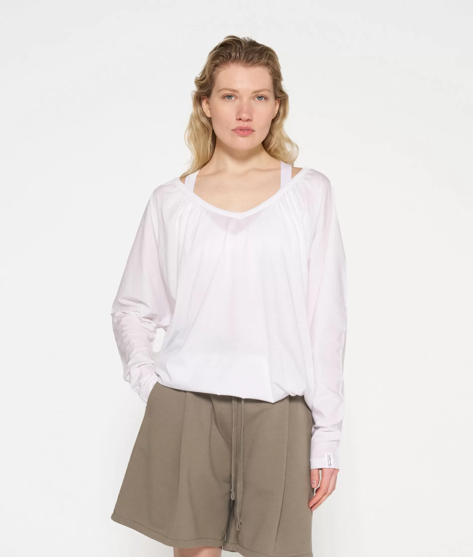 Maglia Donna 10DAYS Manica Lunga con Nodo Decorativo - T-Shirt Stilizzata per Look Casual ed Elegante