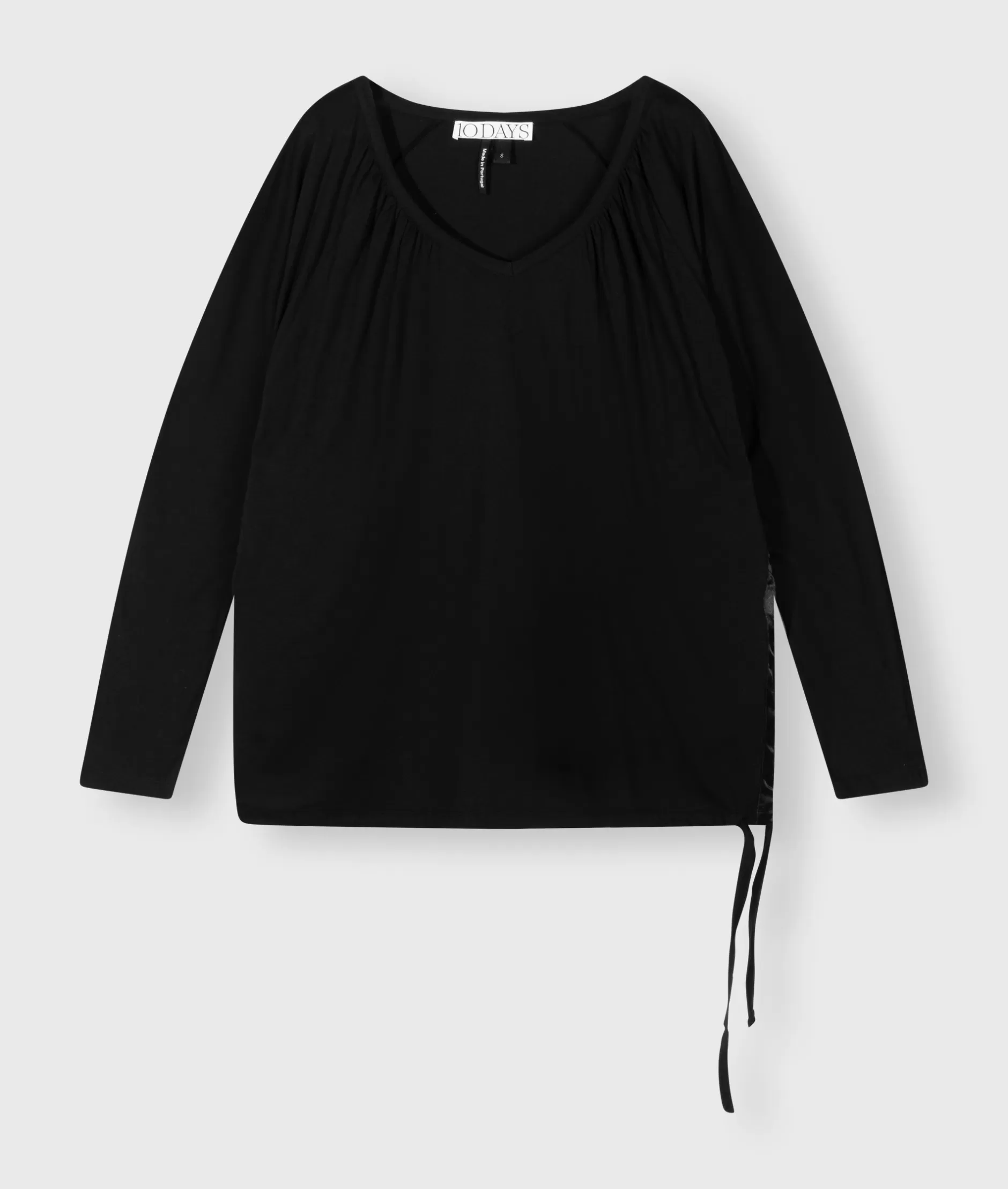 Maglie Donna 10Days con Dettaglio Nodo - T-Shirt a Maniche Lunghe Stile Casual