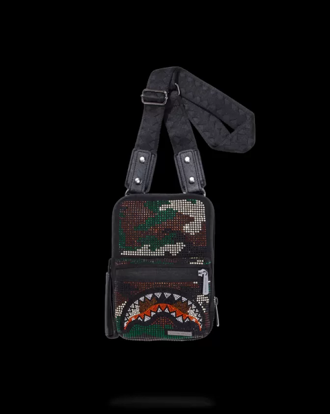 Sprayground Borsello a Tracolla con Stampa Mimetica Trinity - Design Unico per Stile Urbano