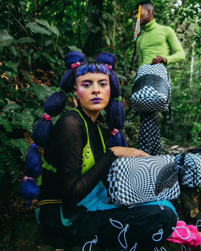 Borse Cosmetiche Sprayground - Portavalori da Viaggio con Stampa Psichedelica