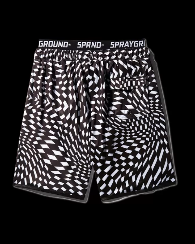Sprayground® Costumi da Bagno Uomo Corti - Stampa Psichedelica Moda Estiva
