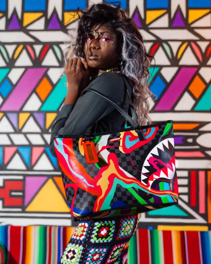 Sprayground - Borsa Trippy Taffy con Stampa Psichedelica, Capiente e Resistente per Ogni Occasione