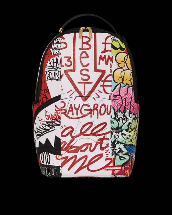 Zaino Sprayground Graffiti Tripartito - Modello DLXV con Design Urbano e Stile Unico