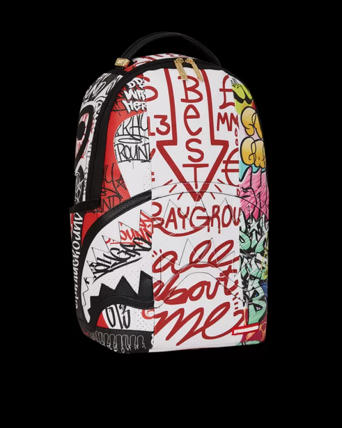 Zaino Sprayground Graffiti Tripartito - Modello DLXV con Design Urbano e Stile Unico