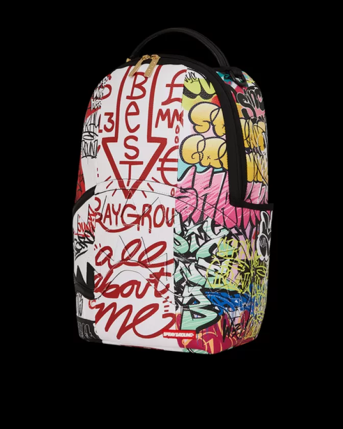 Zaino Sprayground Graffiti Tripartito - Modello DLXV con Design Urbano e Stile Unico