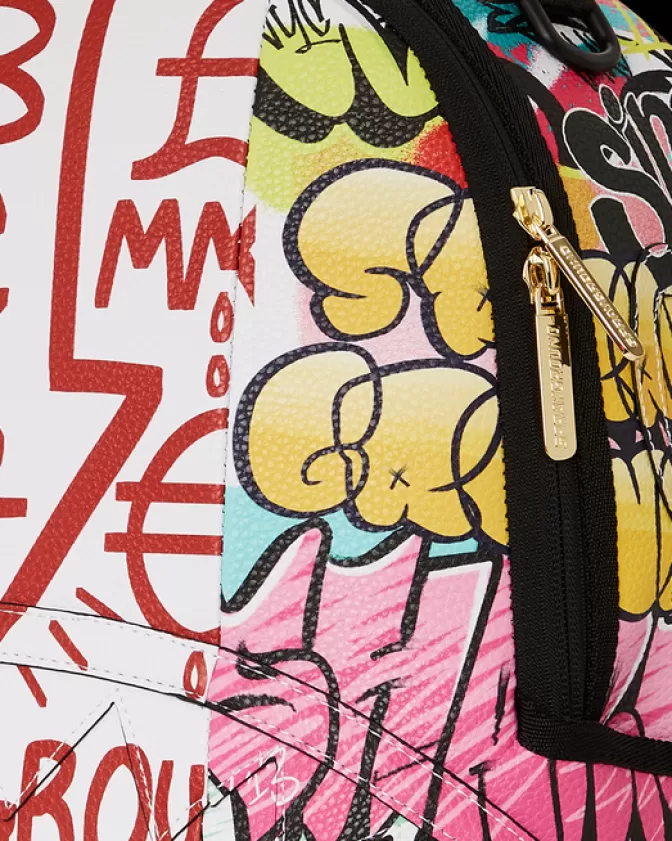 Zaino Sprayground Graffiti Tripartito - Modello DLXV con Design Urbano e Stile Unico