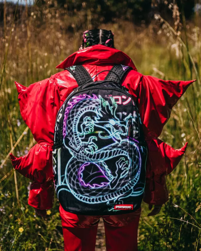 Sprayground - Zaino con Stampa Drago Notturno, Design Edgy e Stile Unico per l'Avventura Urbana