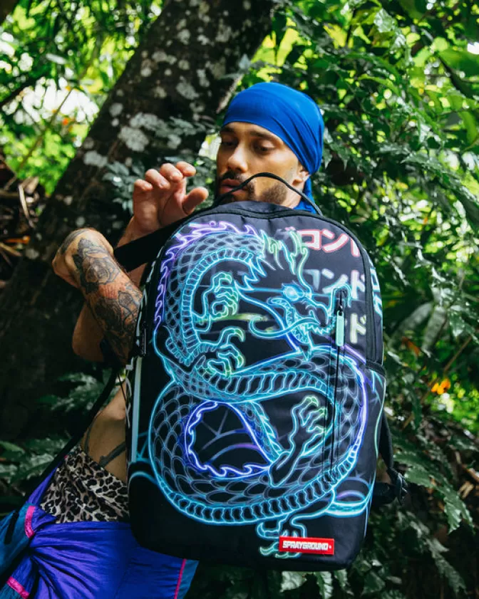 Sprayground - Zaino con Stampa Drago Notturno, Design Edgy e Stile Unico per l'Avventura Urbana