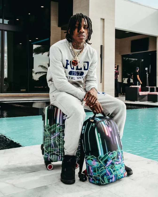 Valigia a mano Sprayground - Stack Crittografici, design futuristico per viaggi urbani