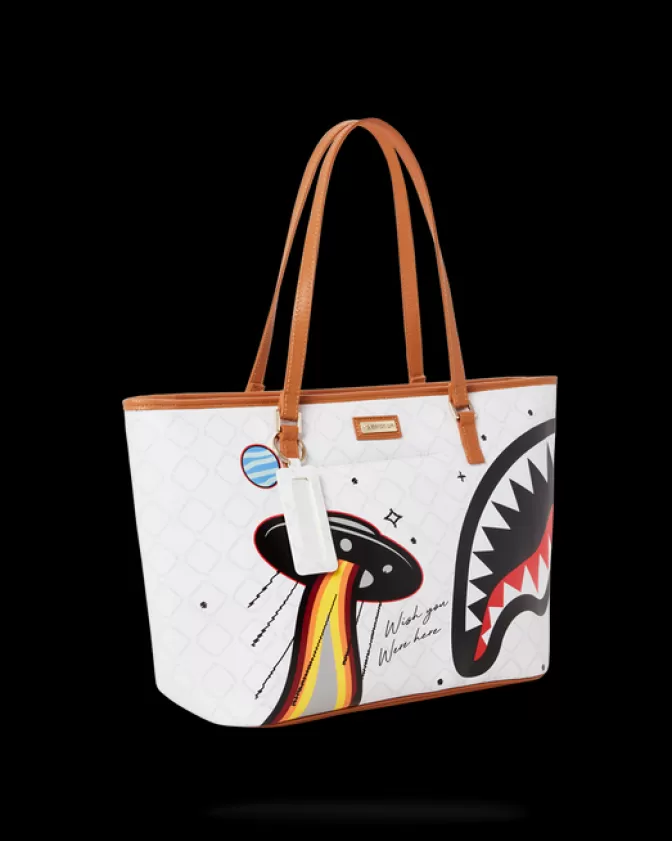 Sprayground Borsa UFO - Stampa Fantasia con Tinte Vivaci e Stile Futuristico