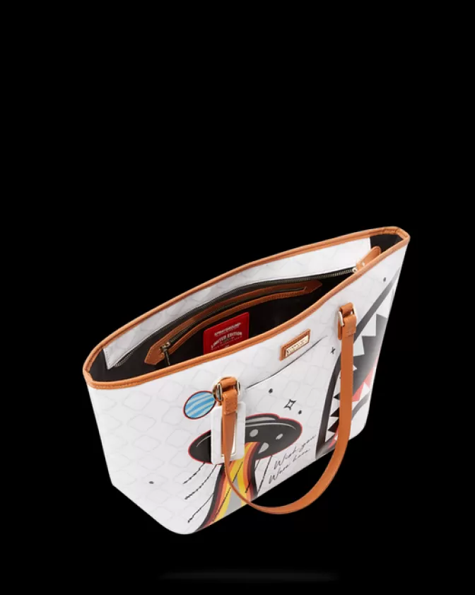 Sprayground Borsa UFO - Stampa Fantasia con Tinte Vivaci e Stile Futuristico