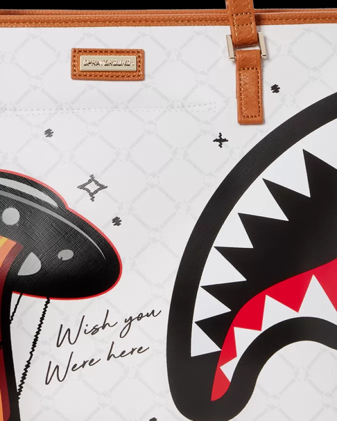 Sprayground Borsa UFO - Stampa Fantasia con Tinte Vivaci e Stile Futuristico