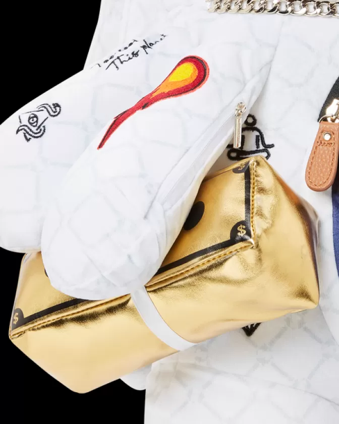 Zaini Sprayground: Orsacchiotto Spaziale con Stampa UFO e MoneyBear - Stile Futurista per Giovani Avventurieri | Zaino Ergonomico con Tasche Multiuso