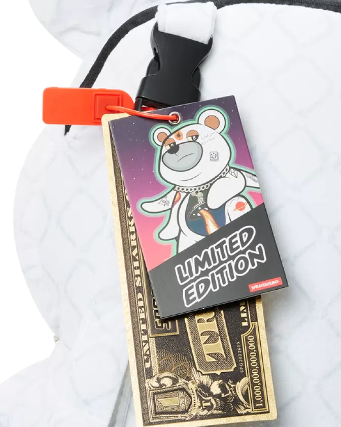 Zaini Sprayground: Orsacchiotto Spaziale con Stampa UFO e MoneyBear - Stile Futurista per Giovani Avventurieri | Zaino Ergonomico con Tasche Multiuso