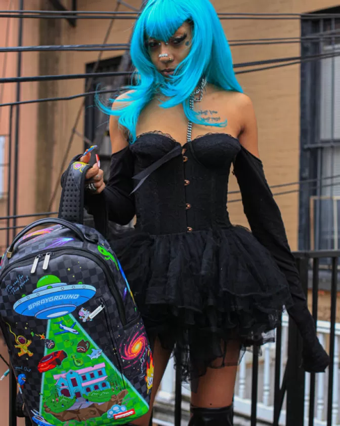 Zaino Sprayground UFO THO: Design Futuristico e Stile Unico - Modello DLXV